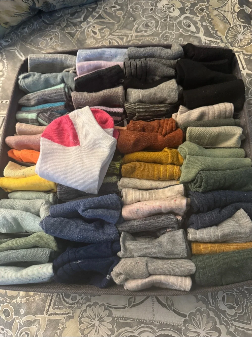NEW! Gray Fabric Drawer Organizer with 24 Compartments